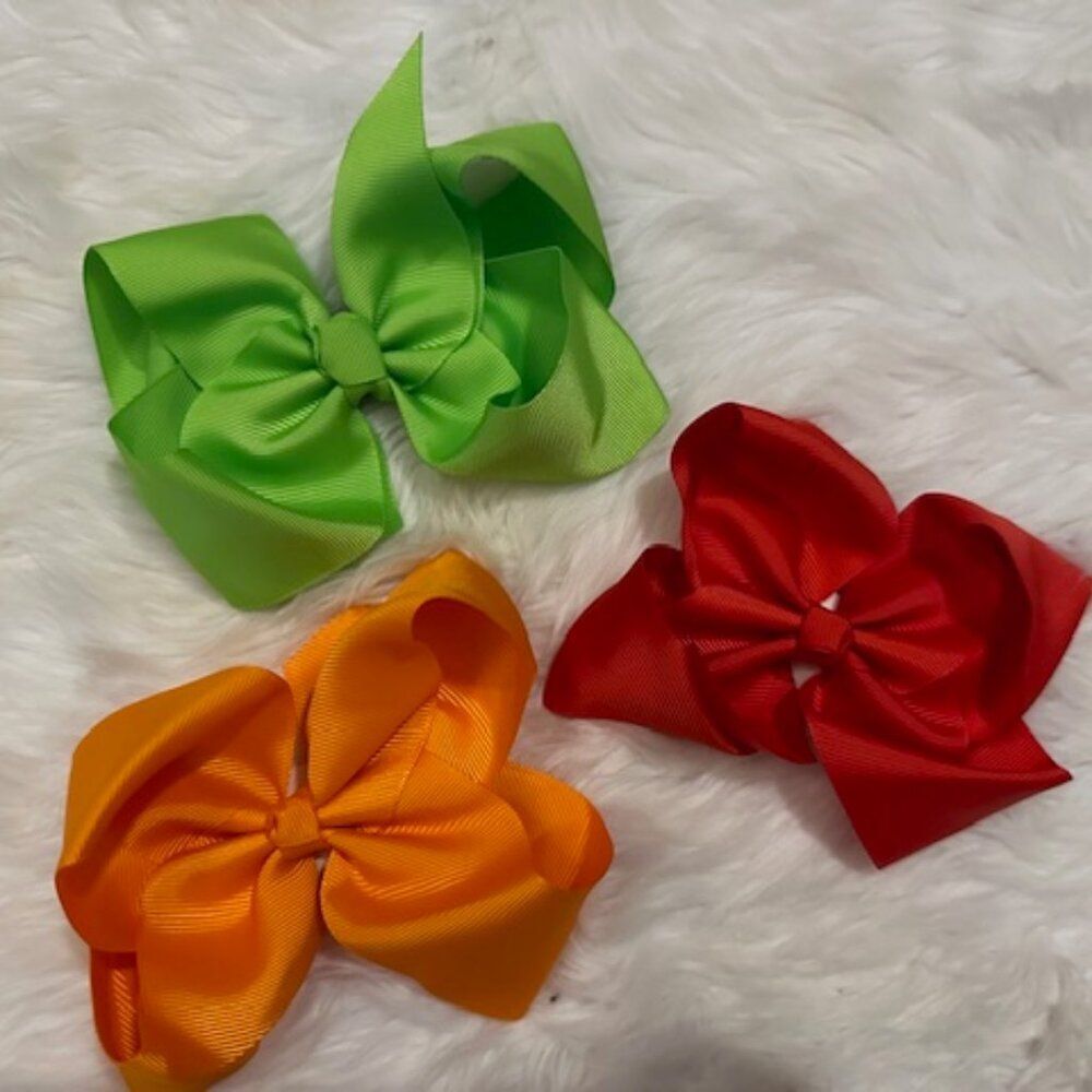 Bundle (3) of 6" Boutique Bows 4B8053 Handmade NWT Boutique
